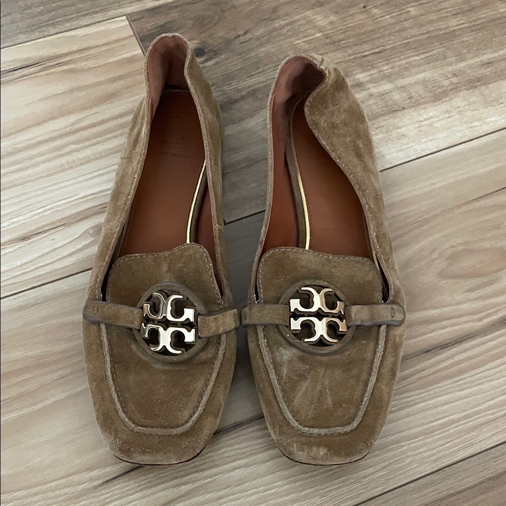 Tory Burch Brown Suede Loafers Sz 7